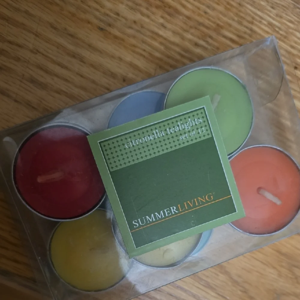 Citronella Tealight Candles (9) Assorted Colors